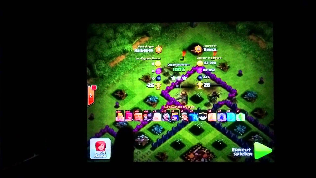 Clash of Clans gameplay showing the addictive strategy game that even professional athletes play